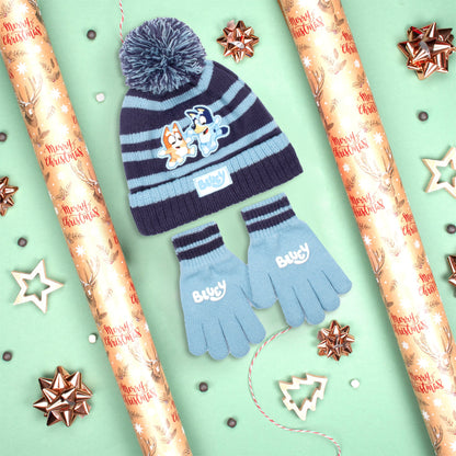 Bluey Children's Winter Hat & Gloves Set Warm and Comfy Bonnet & Gloves Set