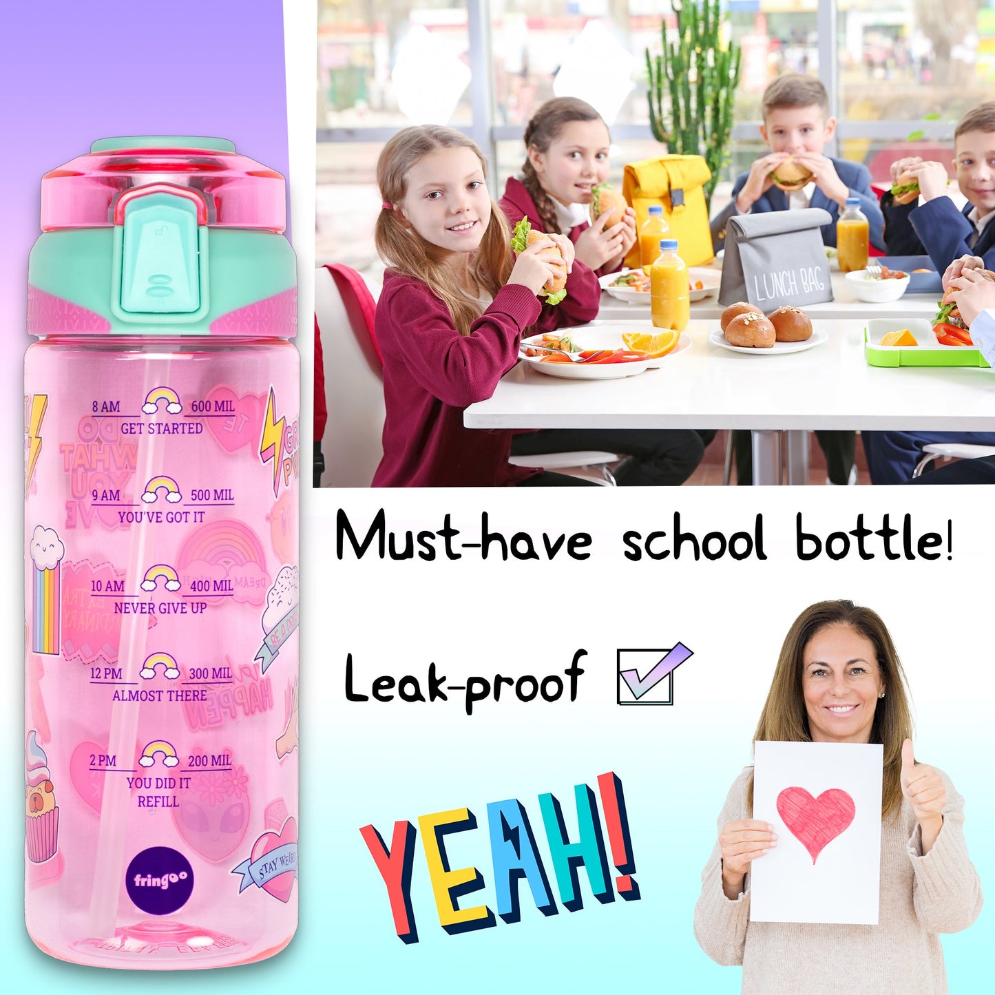 Gourde – Straw Bottle – Girls World