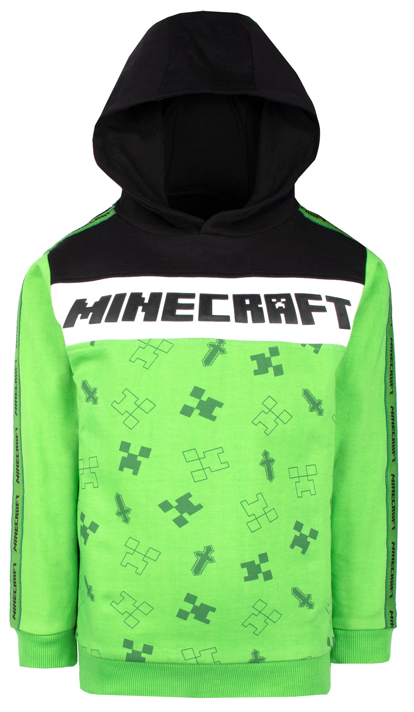 Minecraft Sweat à capuche – vert/noir