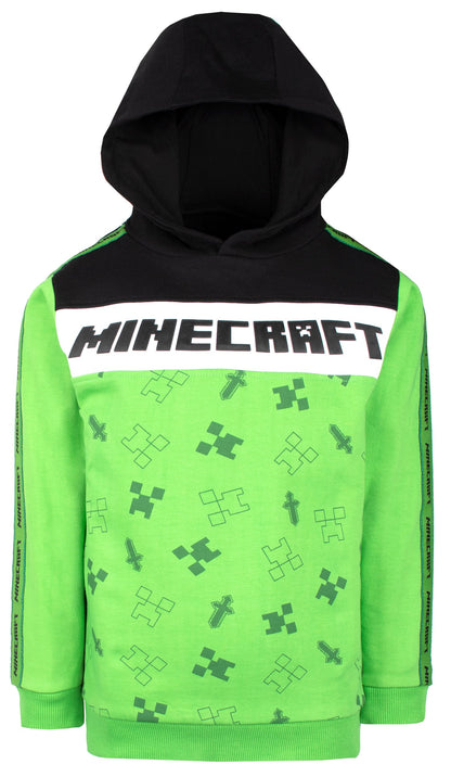 Minecraft Sweat à capuche – vert/noir