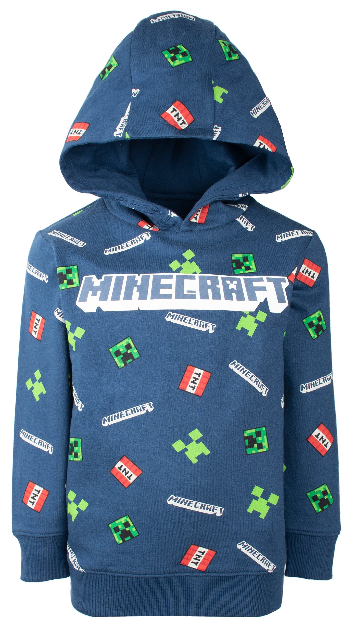Minecraft Creeper Pattern Sweat à capuche – Navy