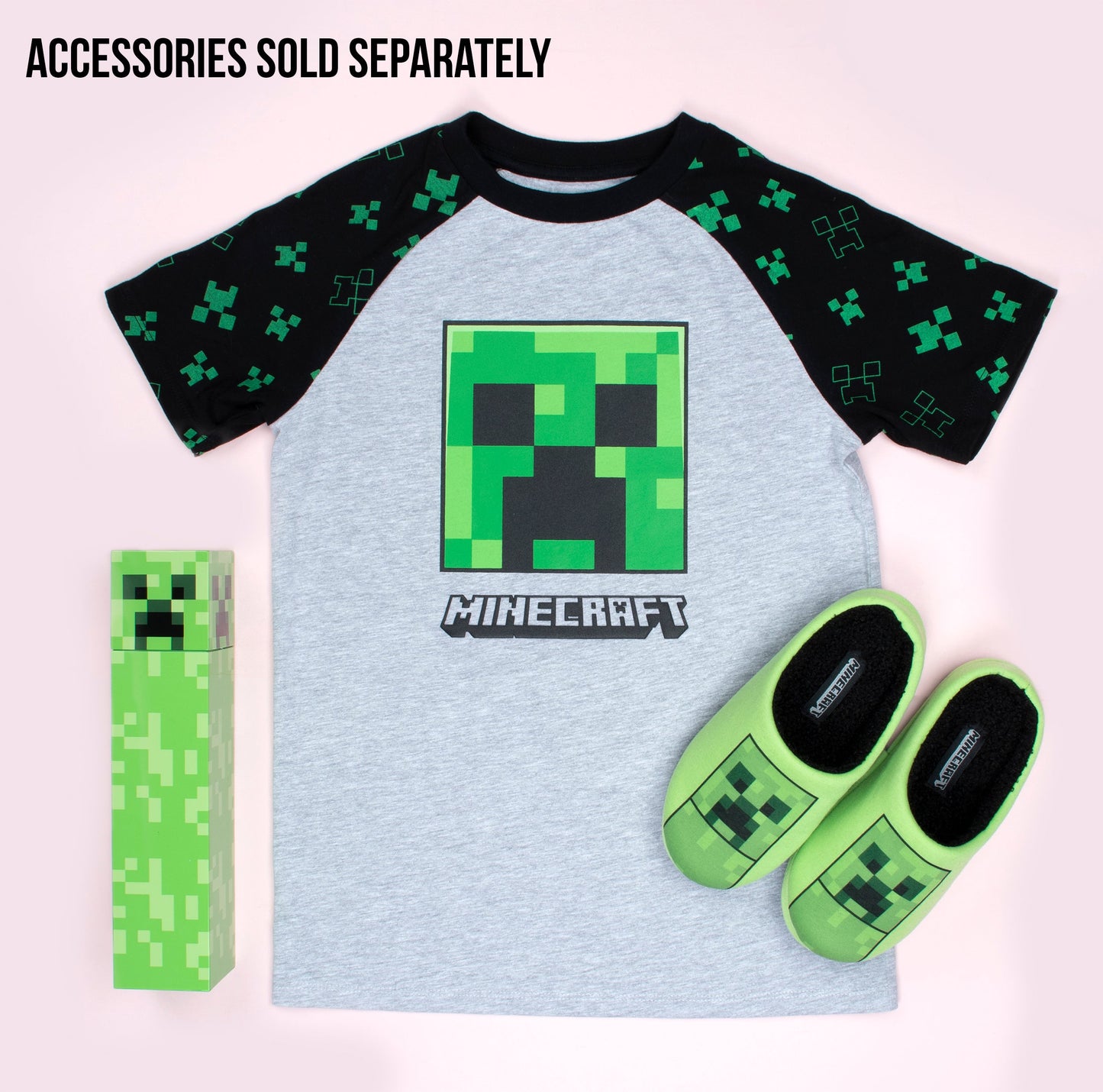 Minecraft Creeper T Shirt – gris