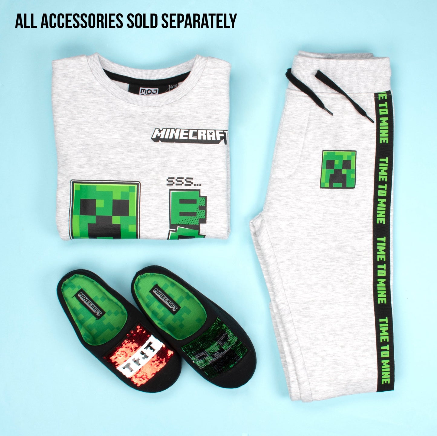 Minecraft à sequins Chaussons – Creeper & TNT Box