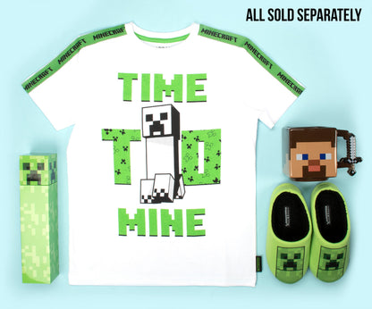 Minecraft 'Time to Mine' T Shirt – blanc