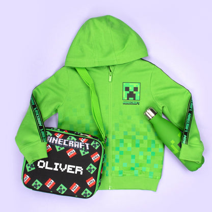 Minecraft Zipped Sweat à capuche – vert