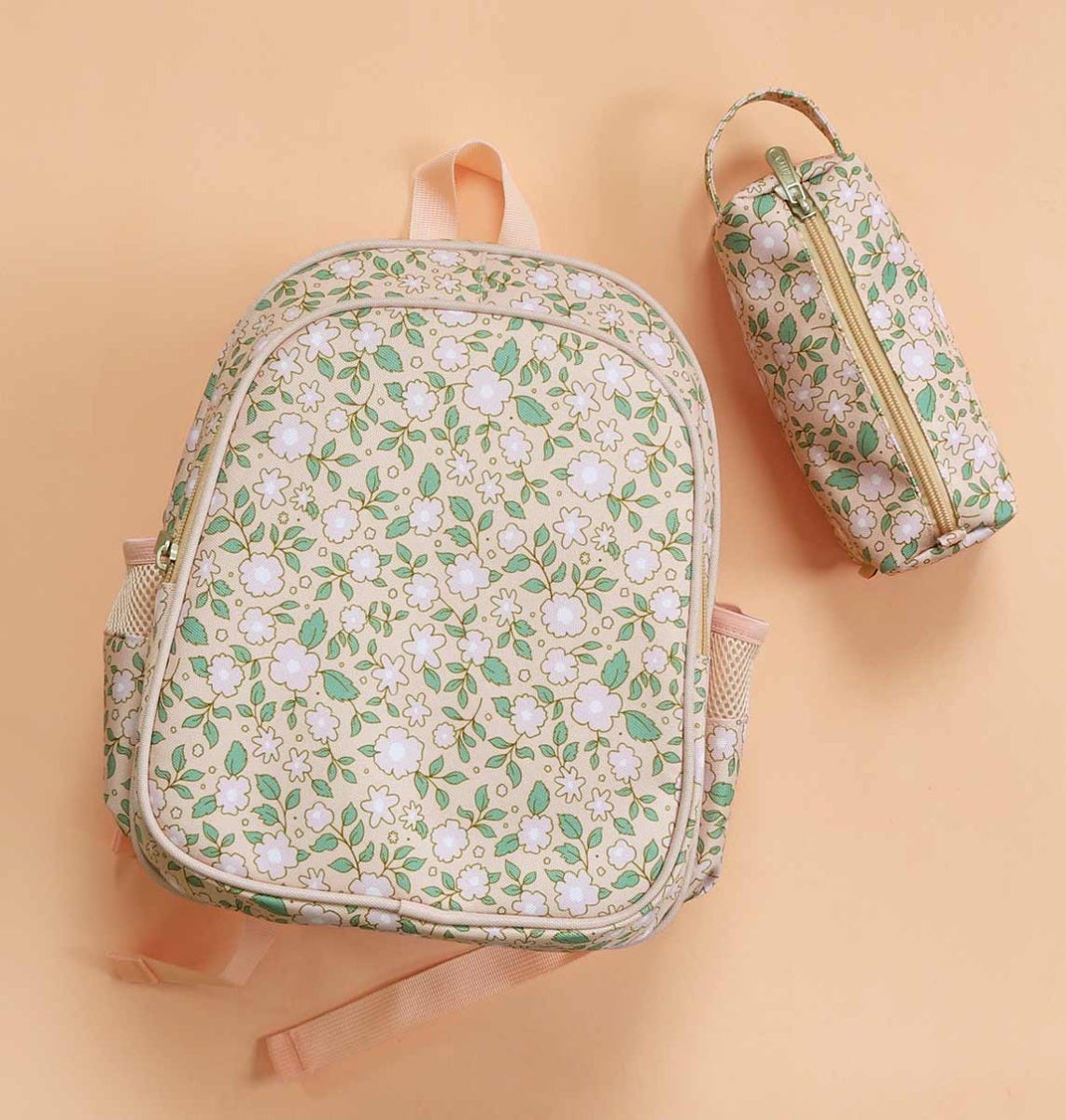 Sac à dos enfant - Fleurs - rose