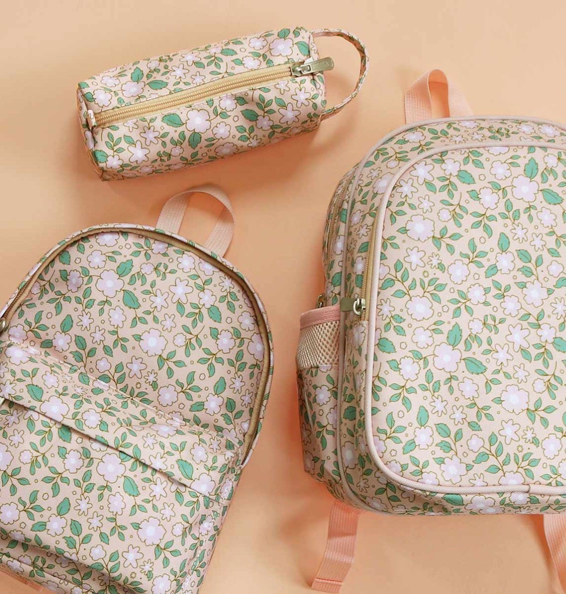 Sac à dos enfant - Fleurs - rose – vue 4 – A Little Lovely Company