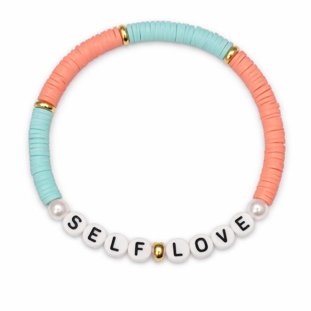 スウィフティーズ友情ブレスレット SELF LOVE - ライトブルー＆オレンジ