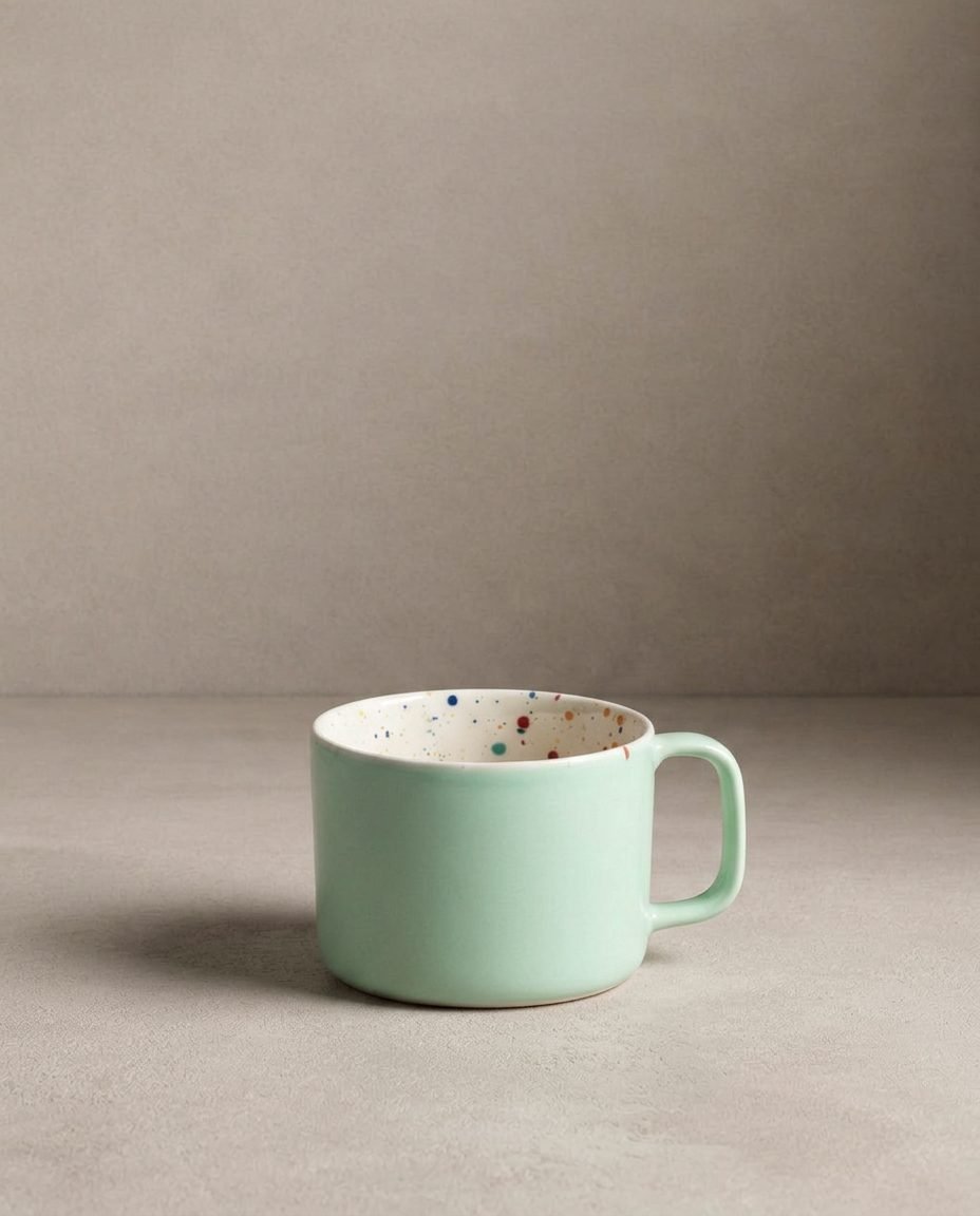 Duo de mugs Breeze Party In/Out en grès – 450 ml – Vert