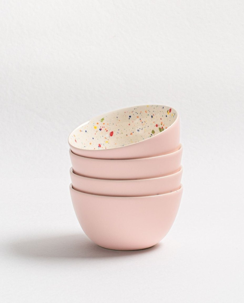 ストーンウェアボウル 16cm ピンク ブリーズパーティー