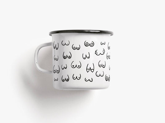 Taza esmaltada - Amigas de los pechos