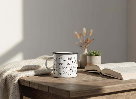 Taza esmaltada - Amigas de los pechos