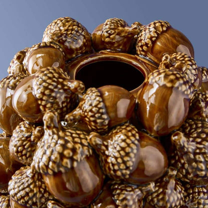 Vase Glands, Grès Marron, 19 x 19 x 27 cm