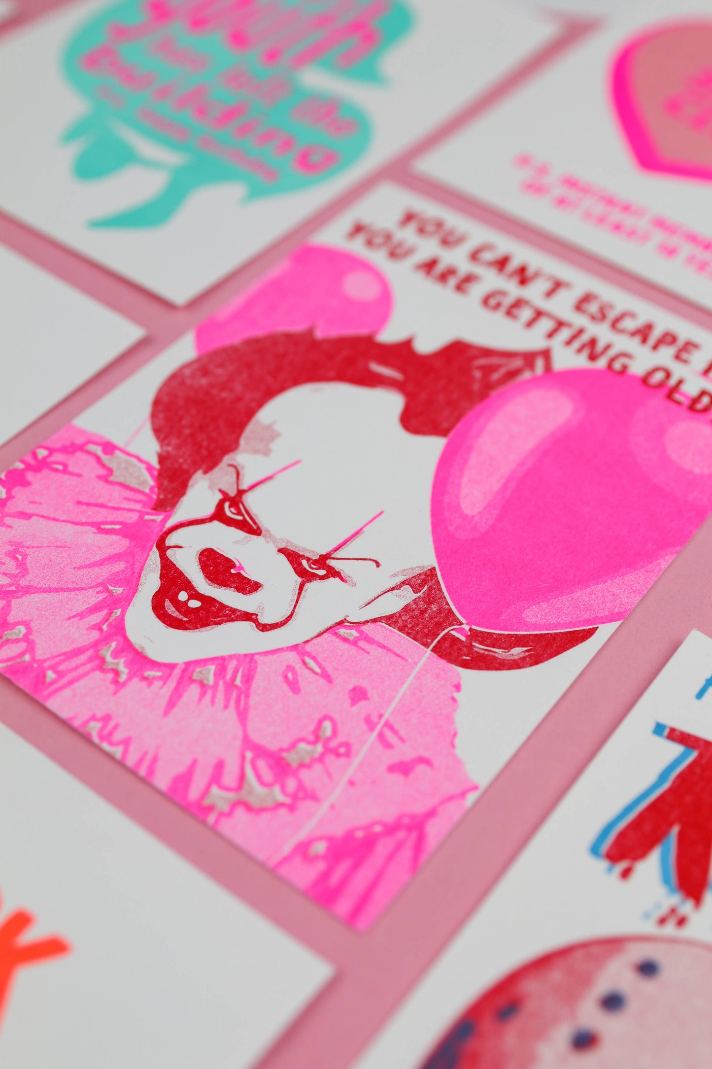 Pennywise Postcard You Can't Escape IT Risoprint