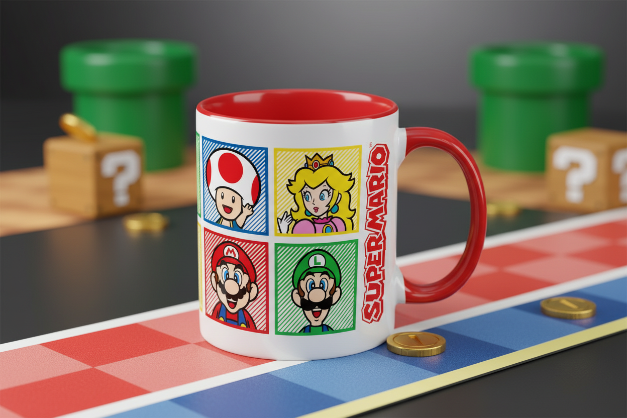 Super Mario Mug - Mario, Luigi, Toad and Peach