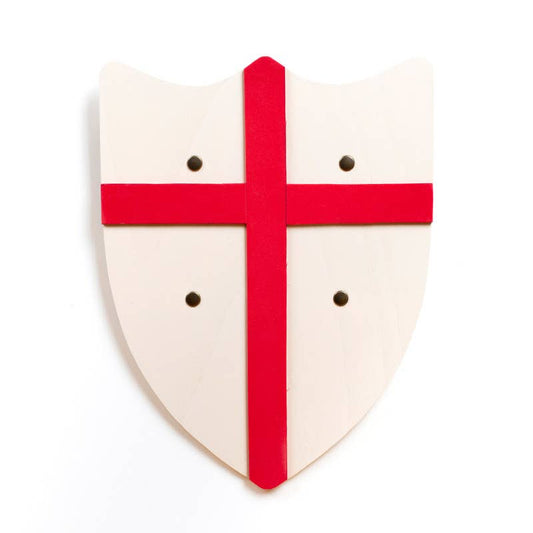 BLASON HISTORIQUE BLANC AVEC CROIX DE SAINT-GEORGES L - KALID MEDIEVAL