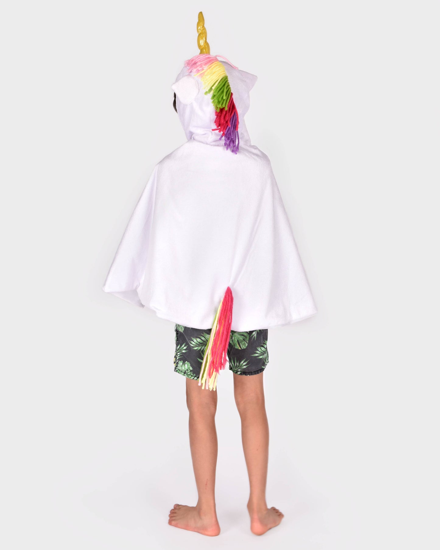 White unicorn rainbow cape 3-8 years (size 98-128)