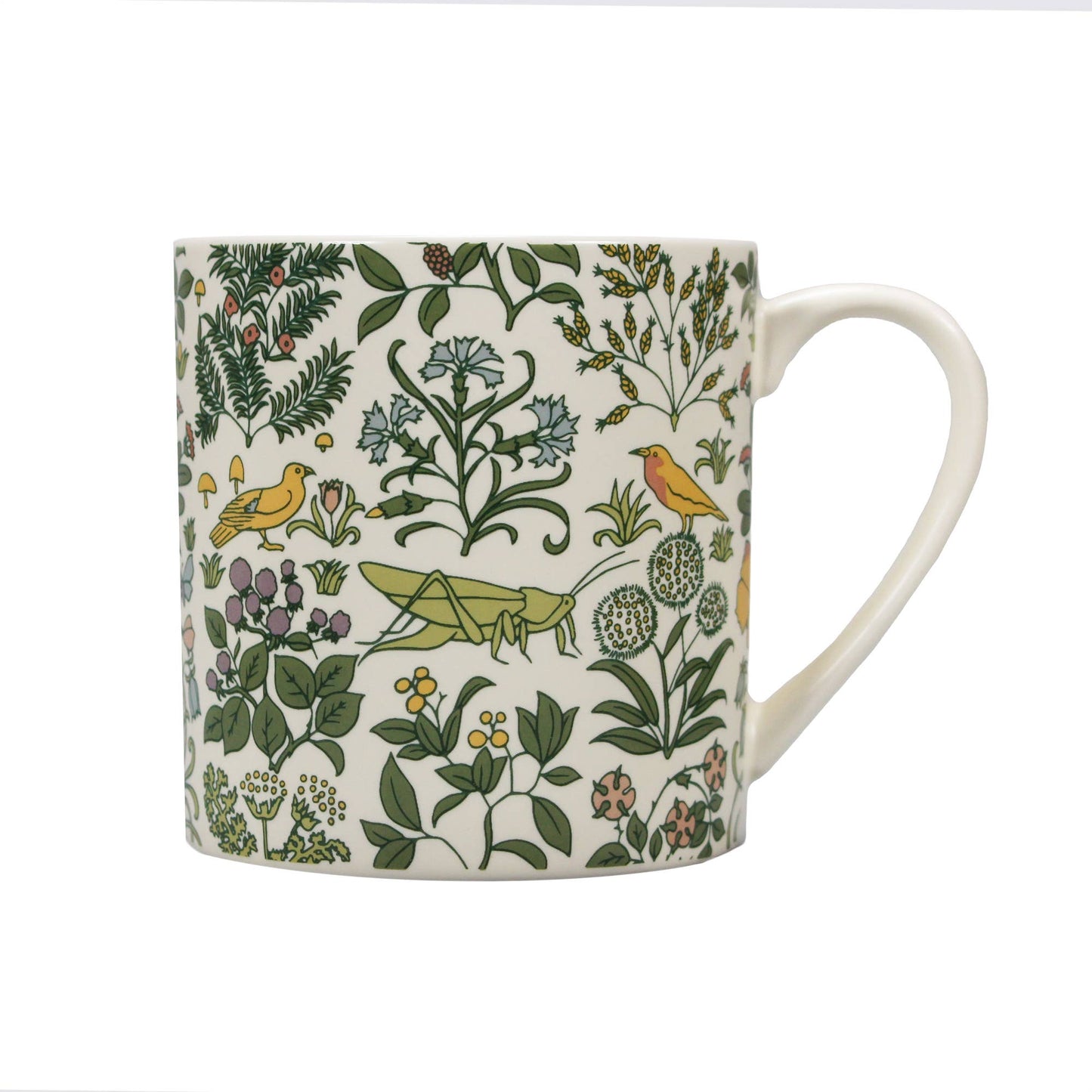 Tasse en céramique Voysey Jardin botanique Faune Crème