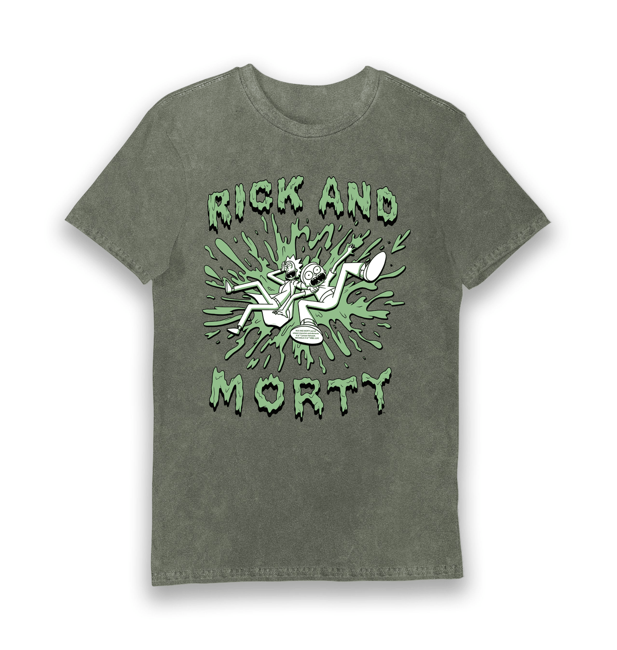 T-shirt adulte Rick and Morty Slime vert Eco Wash