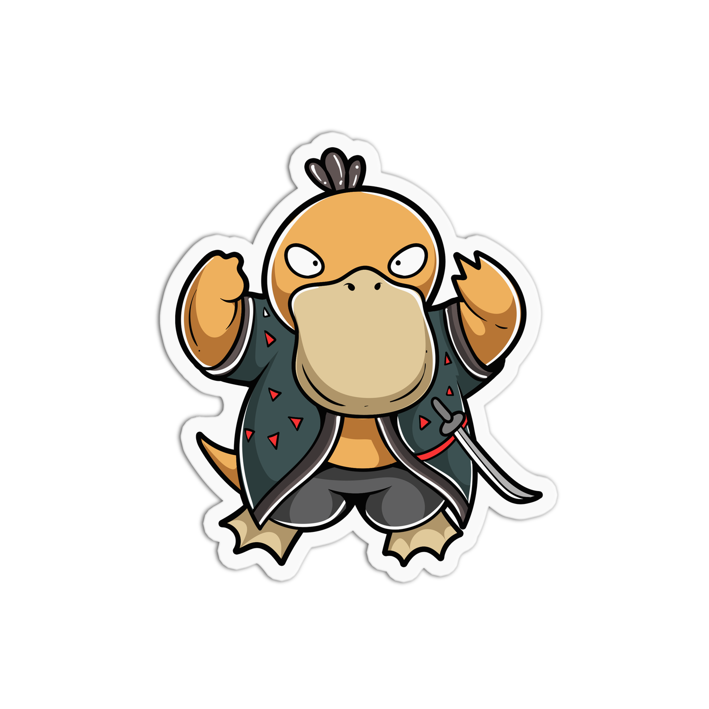 Autocollant Canard Samouraï