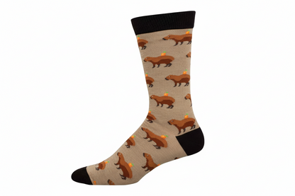 Calcetines de capibara con naranja