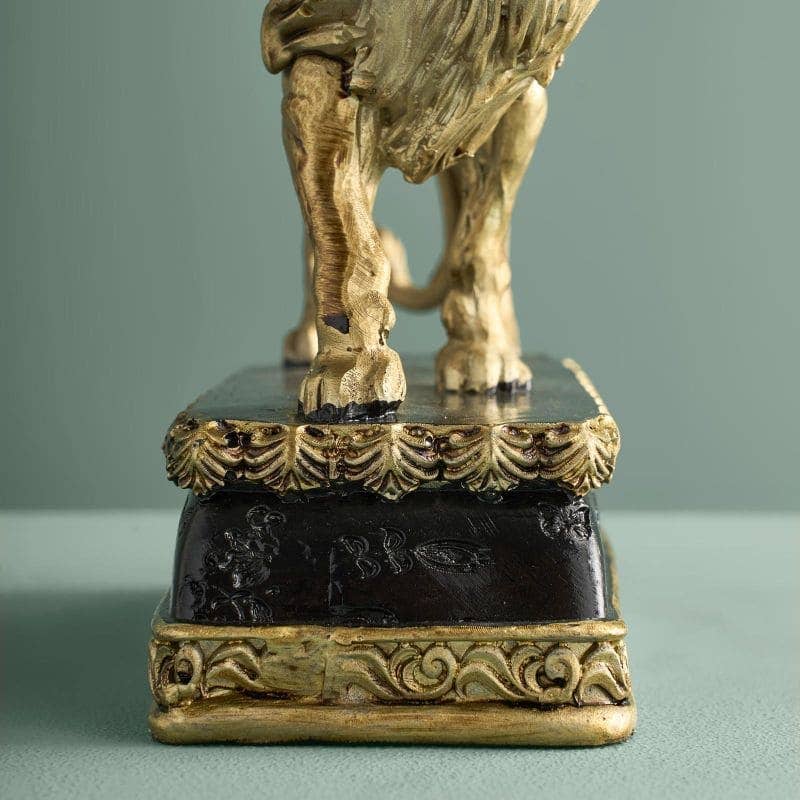 Chandelier Lion Poly/Métal, 20 x 15 x 37 cm