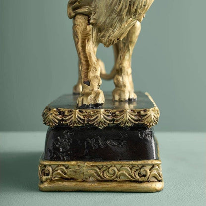 Chandelier Lion Poly/Métal, 20 x 15 x 37 cm