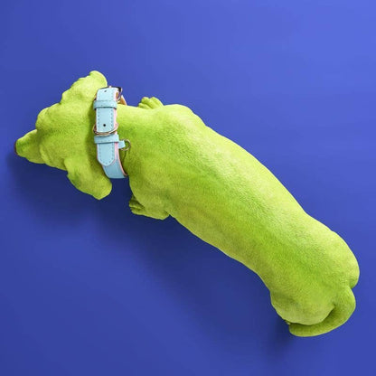 Dachshund Dog Wilfried M. Collar, Green Poly Resin