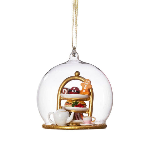 Dome-shaped Christmas bauble for tea