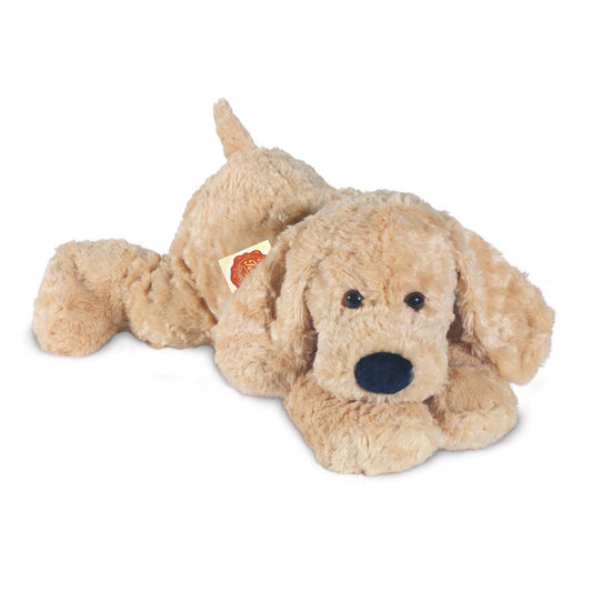 Beige Sleeping Dog Plush Toy