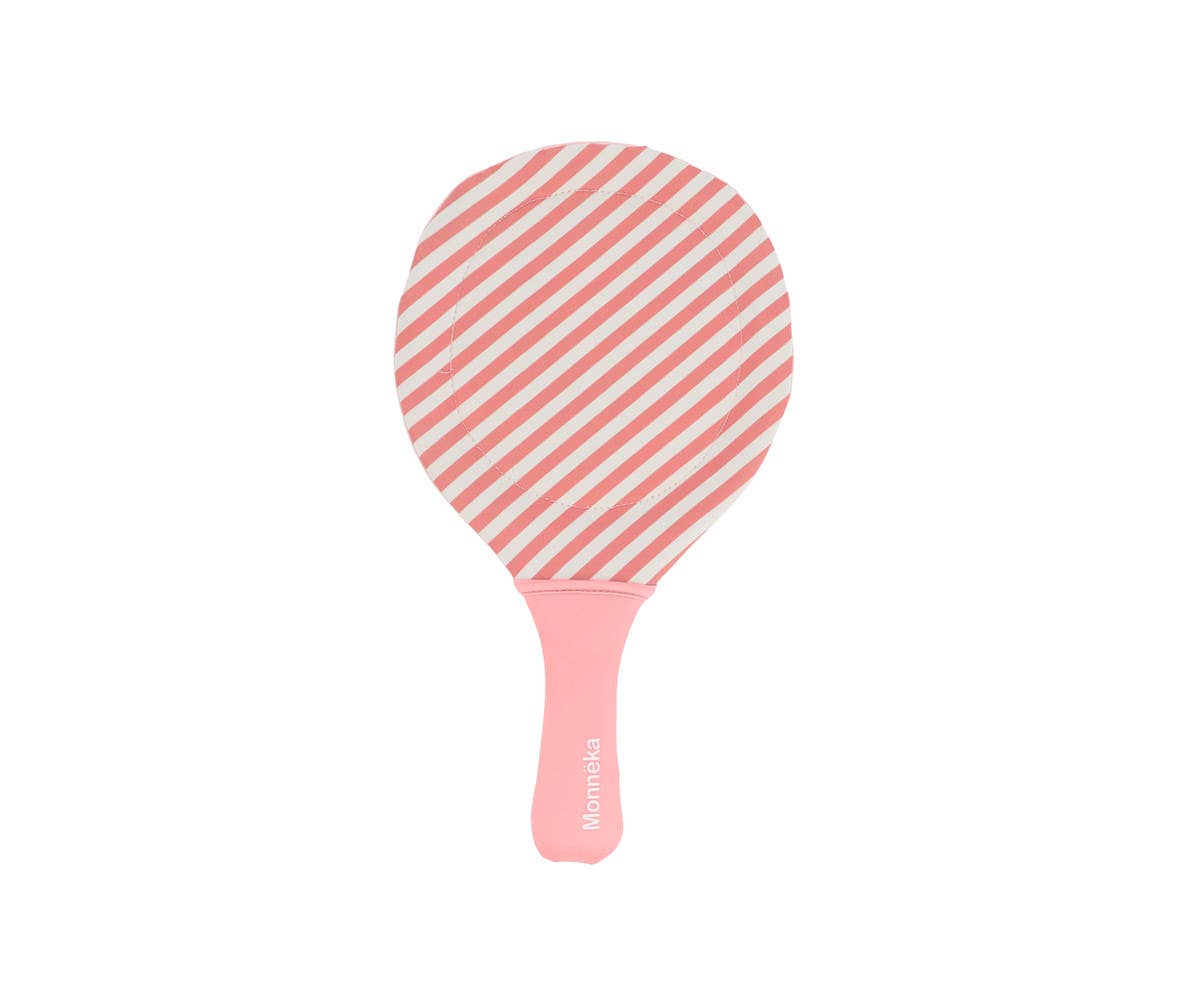 Stripes Bloom & Blush Neoprene Beach Paddles with Ball