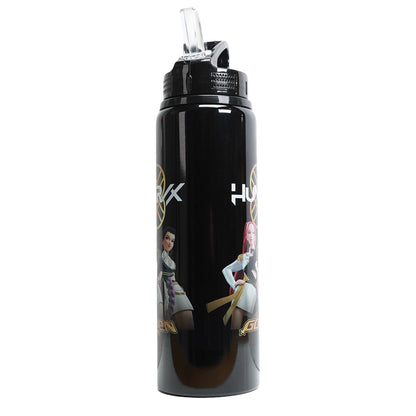 KPop Demon Hunters - Gourde à bouchon rabattable (650 ml) . Dorée