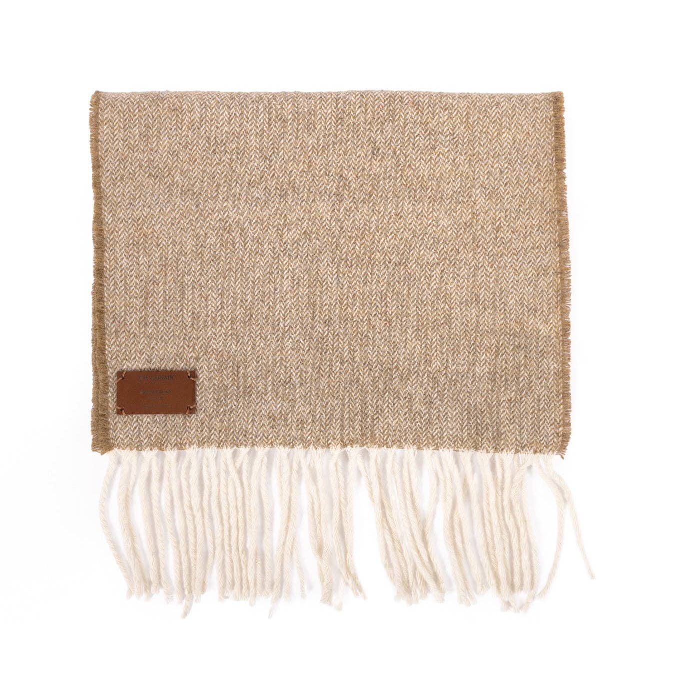 Beige wool scarf