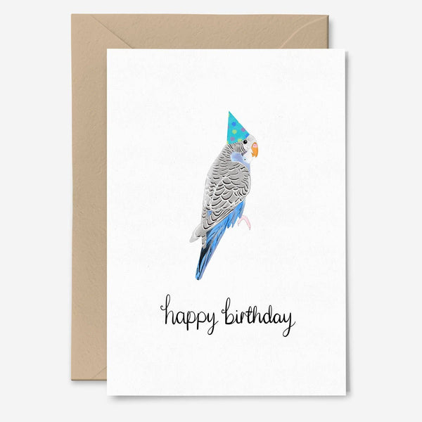 Carte d'anniversaire Perruche