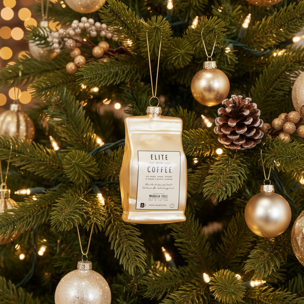Pallina di Natale in chicchi di caffè
