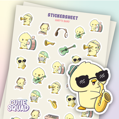 Planches d'autocollants Le groupe de Gary
