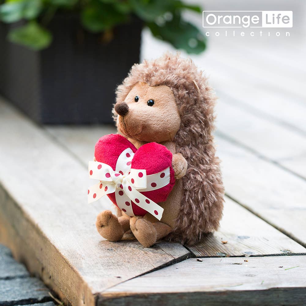Orange Life Prickle il riccio di peluche con cuore