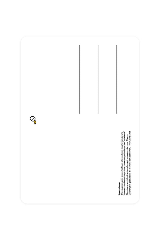 Postal con cisne negro