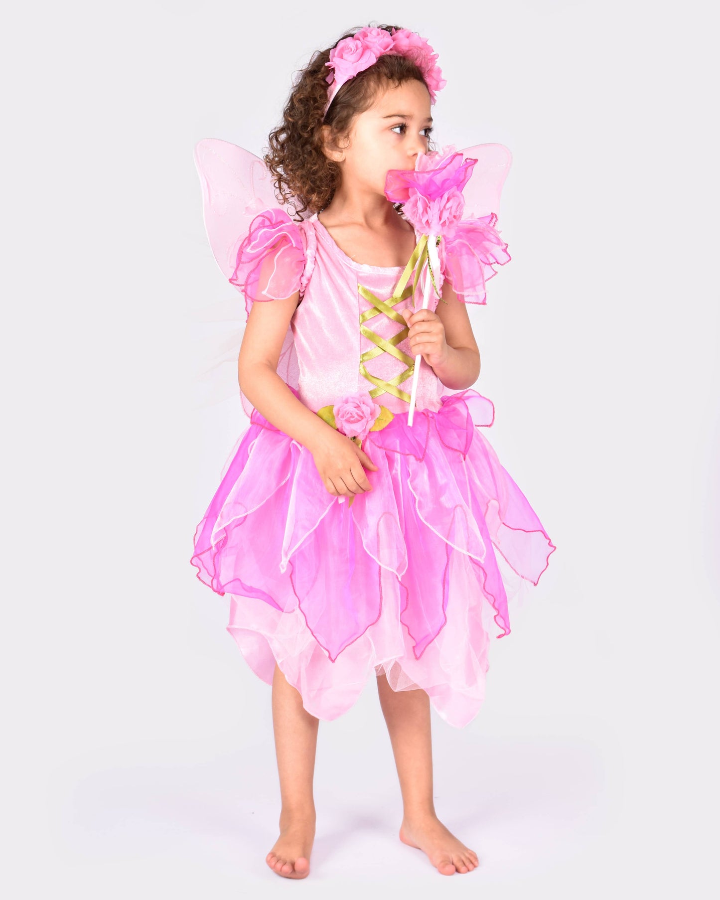 Fairy dress with wings+tiara+wand 122-128 cm 6-8 years