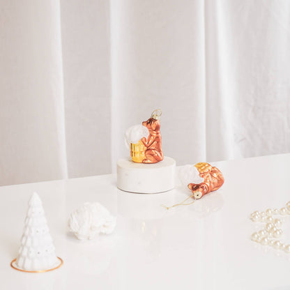 Dachshund Christmas Ball Beer Mug