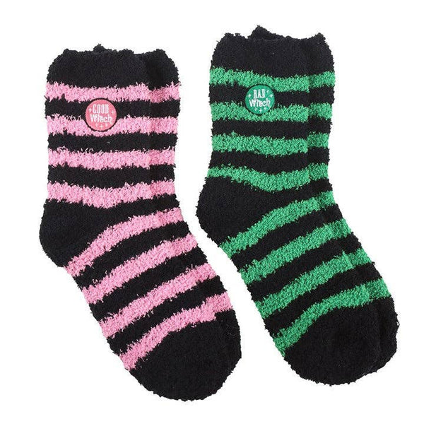 Ensemble de 2 paires de chaussettes Bonne Sorcière et Mauvaise Sorcière