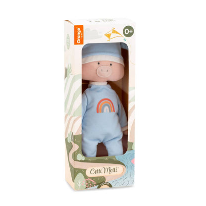 Peluche en coton, Cotti Motti, Nicky le petit cochon-29cm-0+
