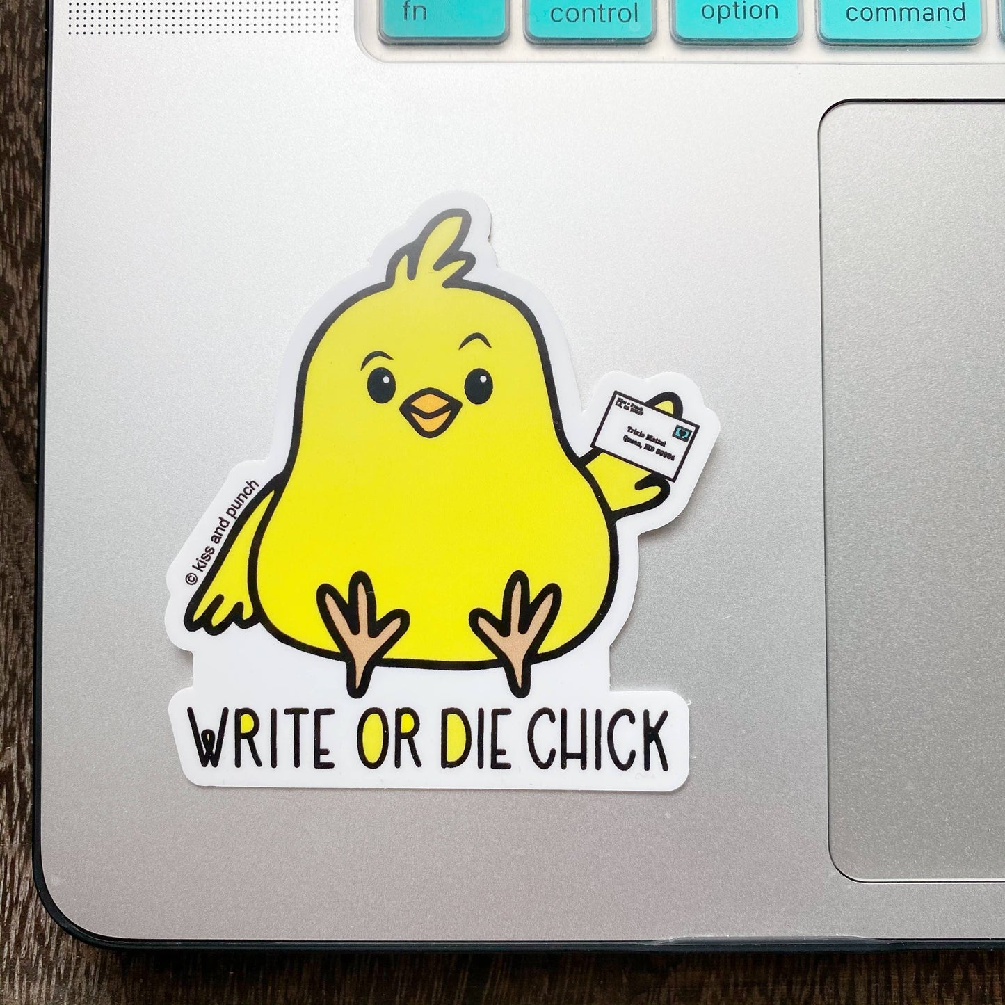 Autocollant Poussin "Write or Die Chick"