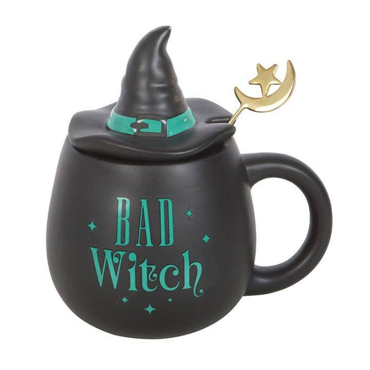 Mug avec couvercle et cuillère "Bad Witch"