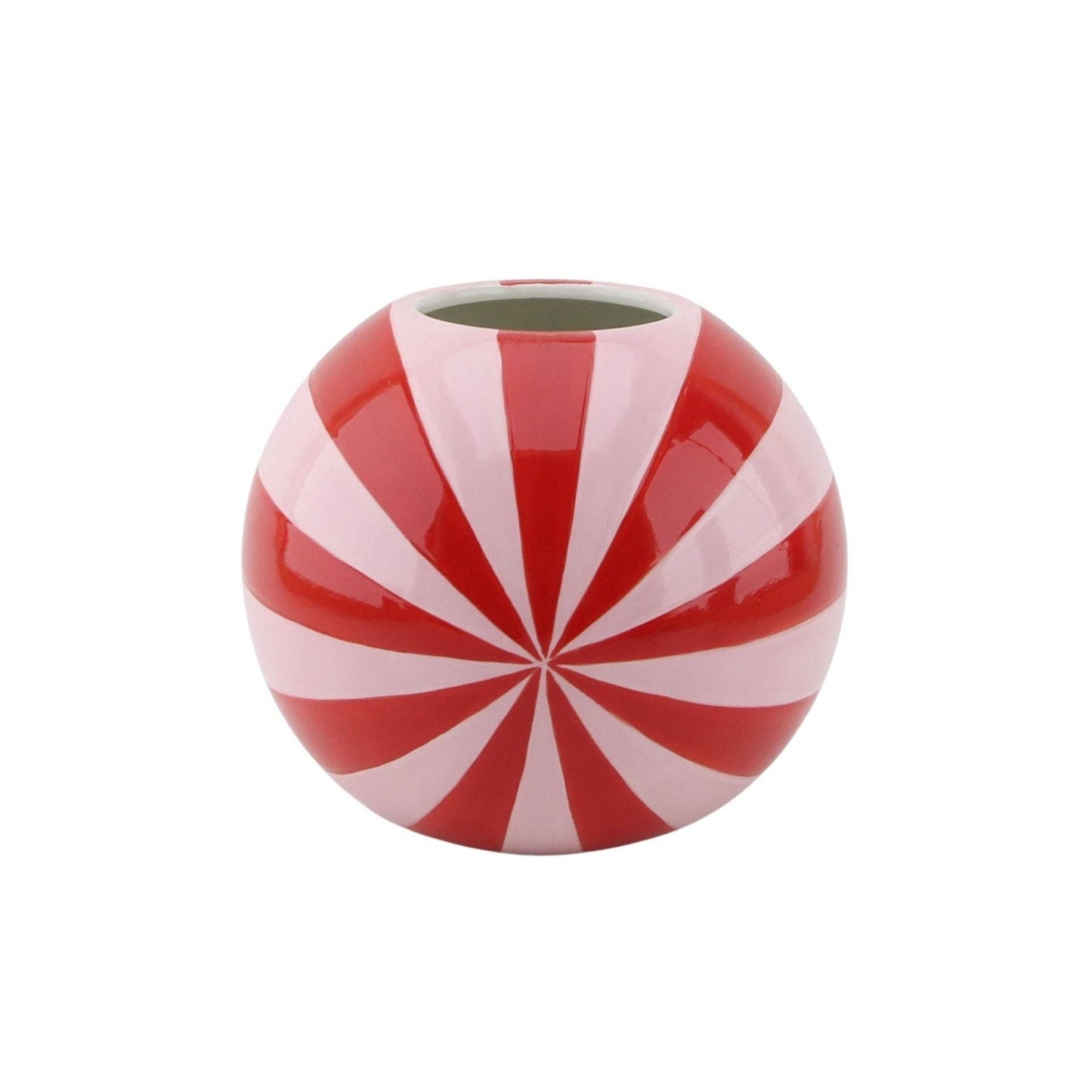 Vaso - Vaso per fiori a spirale - Rosso/Rosa - 20x20x20cm