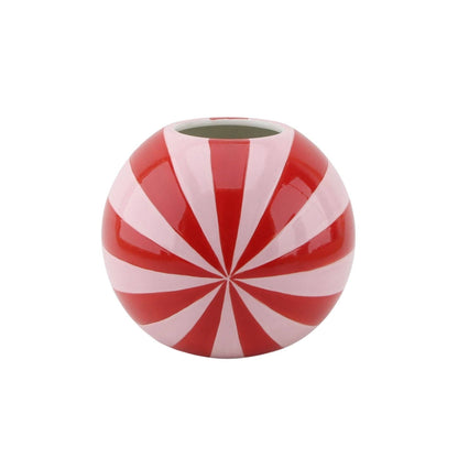 Vaso - Vaso per fiori a spirale - Rosso/Rosa - 20x20x20cm