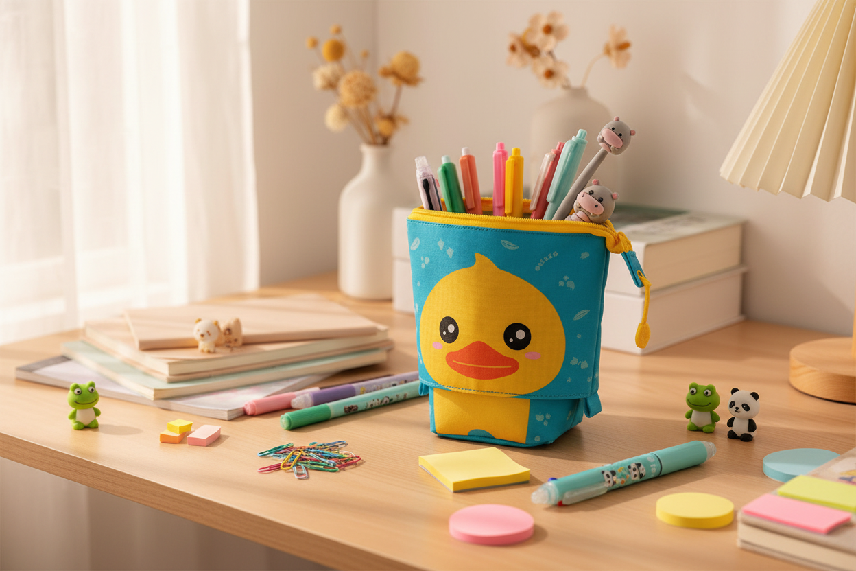 Trousse à crayons pop-up Canard