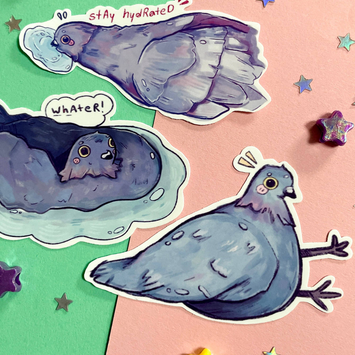 Paquete de pegatinas de palomas