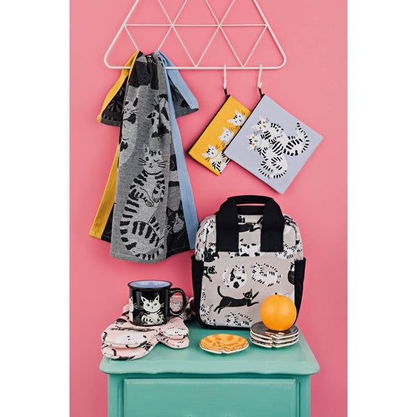 Torchon Jacquard Chats « Miaou Pour Toujours »