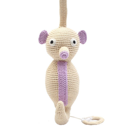 Beige zeepaardje muziekdoos